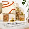 Gold-plated Transparent Plastic Storage Jar Candy Jar Snacks Sealed Jar with Lid Dried Fruit Storage Box Kitchen Storage Tools