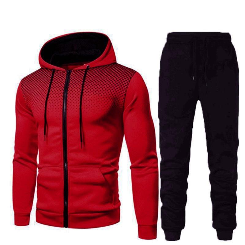 2026 Men's Autumn and Winter Sports and Leisure Fitness Set, 2-piece Hooded Sweatshirt and Pants