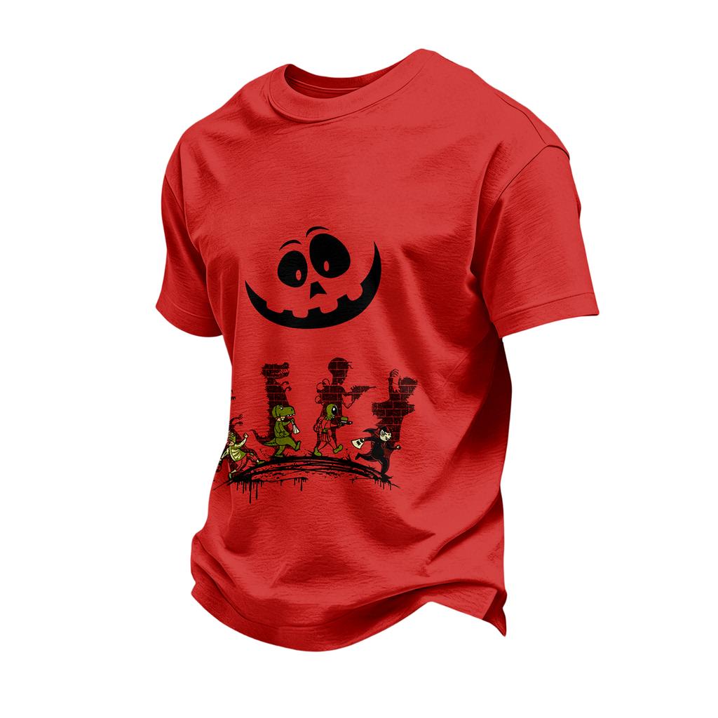 Men's Short Sleeve Halloween Print T-Shirt Casual Fashion Top