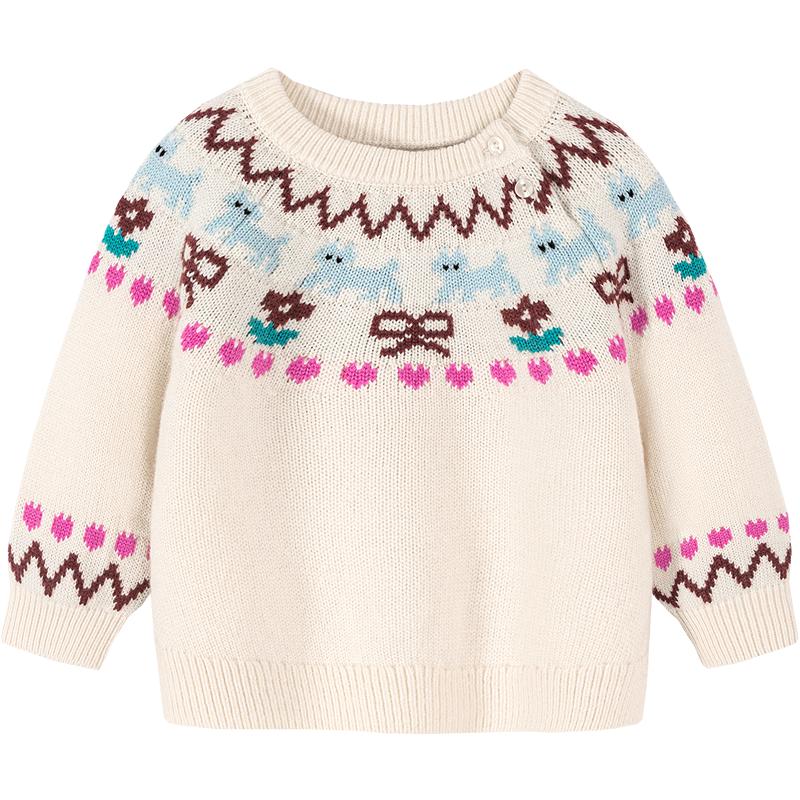 

Minibala Unisex Parent-Child Artist Winter Knit Sweater 130