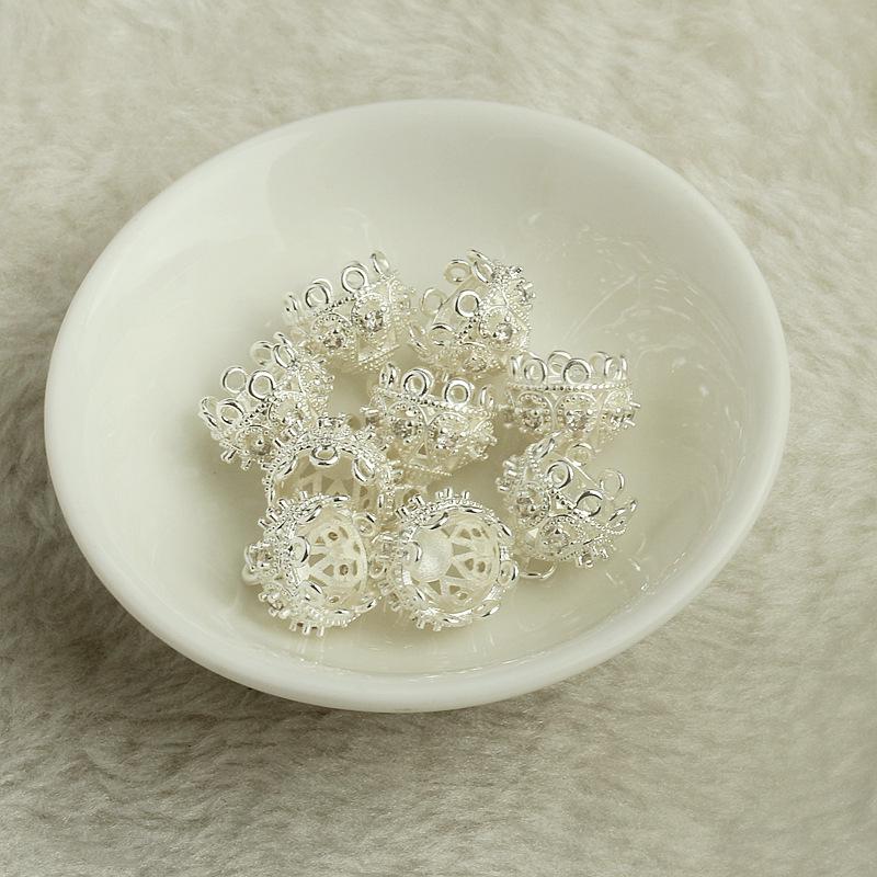 14K Gold Filled Zircon Crown Tassel Pendant Charm for DIY Jewelry.