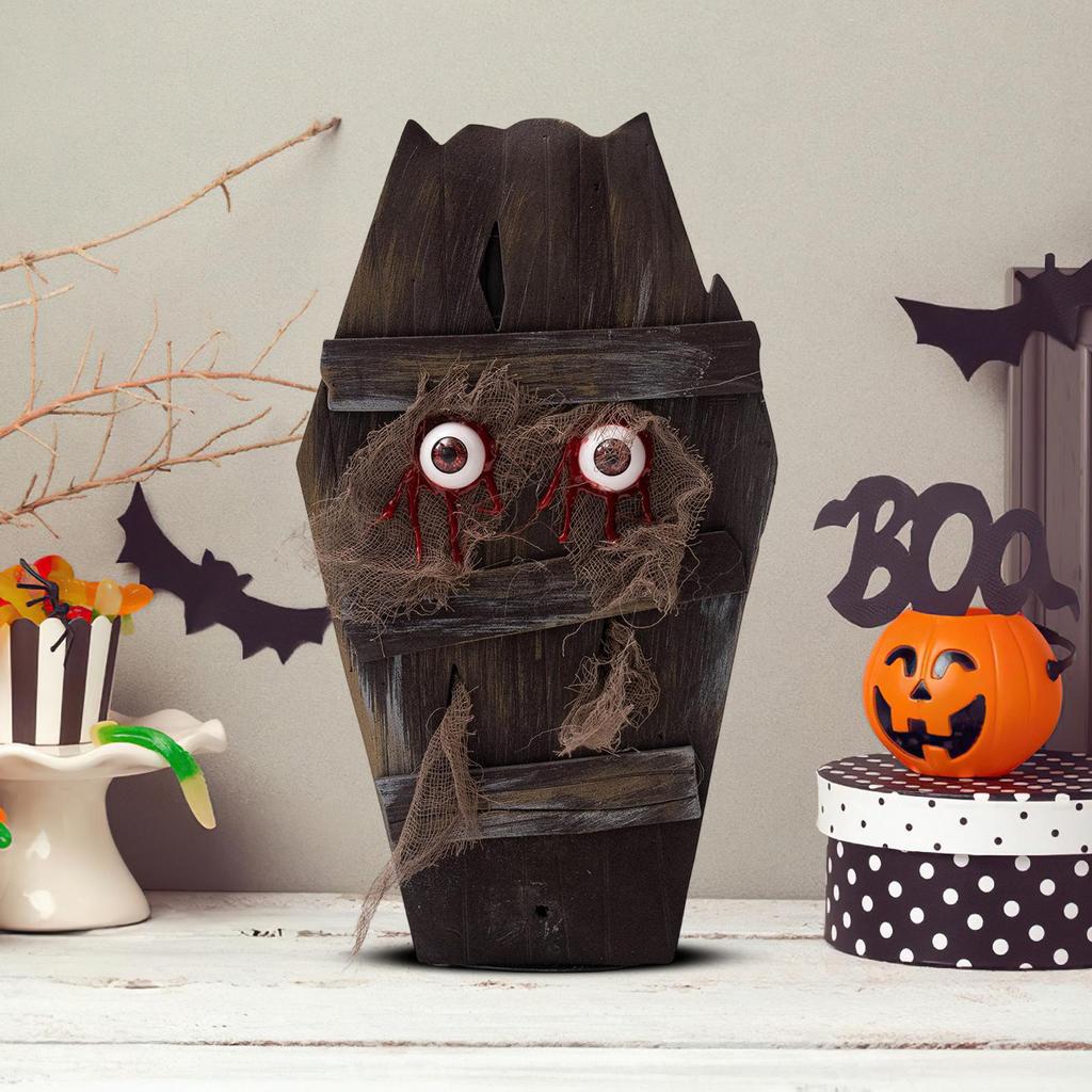 Halloween Coffin Halloween Walking Coffin Decoration Sensor Props Spooky Party Supplies for Exhibits Holiday Yard Garden Bedroom