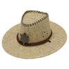 European, American and Western Cowboy Sun Hat Three Ropes Straw Hat Travel Sun Hat, Spring and Summer Outdoor Big Brim Sun Hat