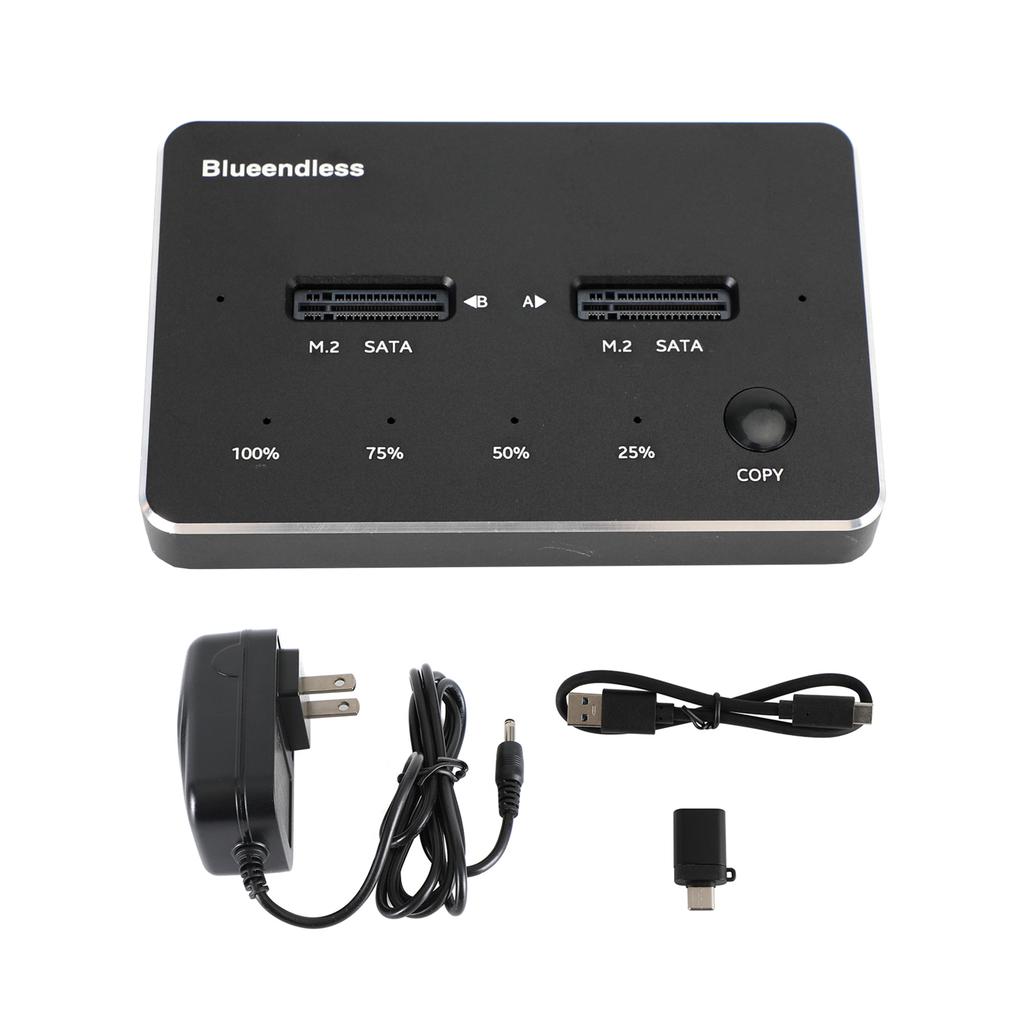 SATA Docking Station Duplicator SSD M.2 SATA+SATA Solid State Drive Enclosure