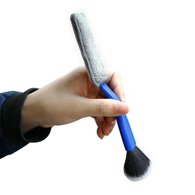 2 Pack Double Head Brush for Car Clean 2 in 1 Car Duster for Detailing Interior Car Air-Vents Dashboard Screen Clean