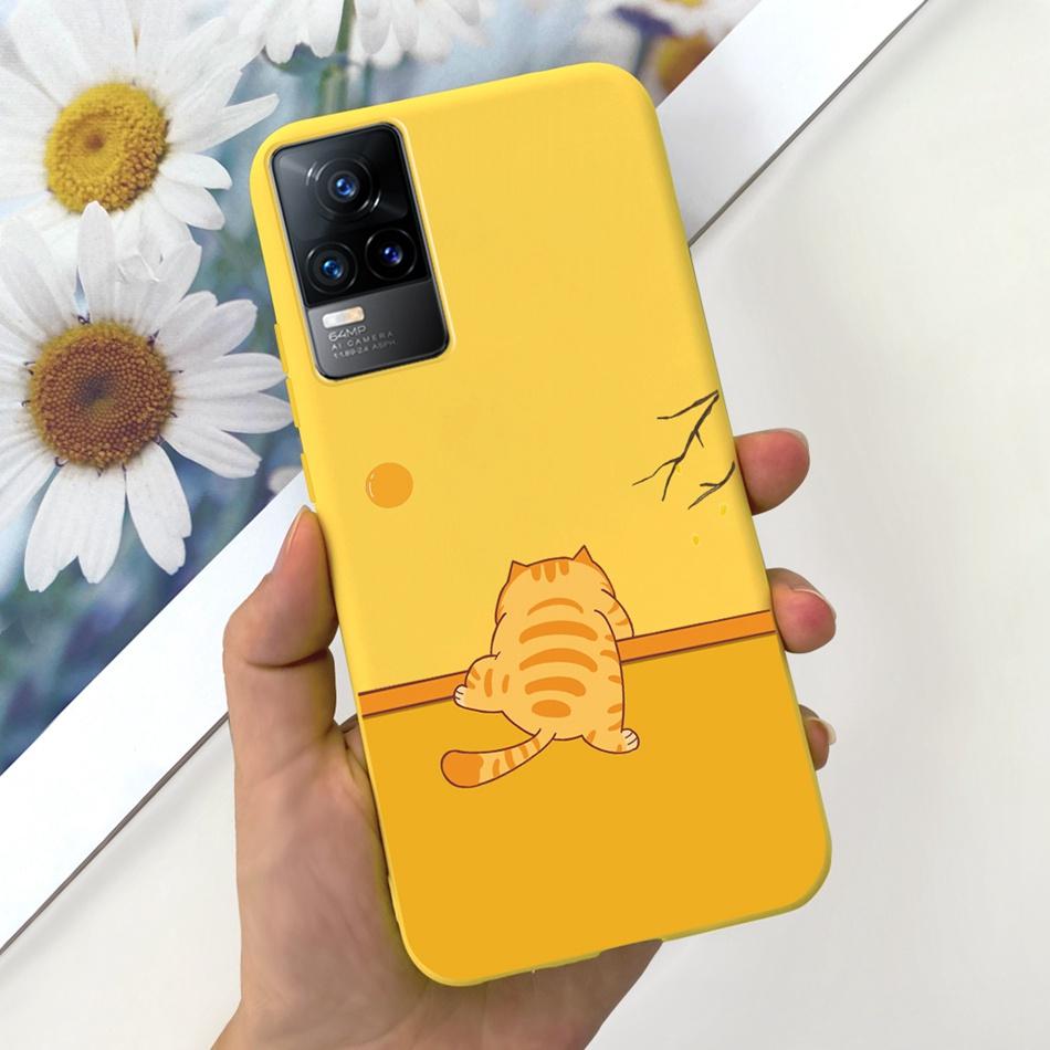 For Vivo V21e Case Vivo V21E 4G V 21E V2061 Lovely Cartoon Candy Color Soft Silicone TPU Phone Back Cover