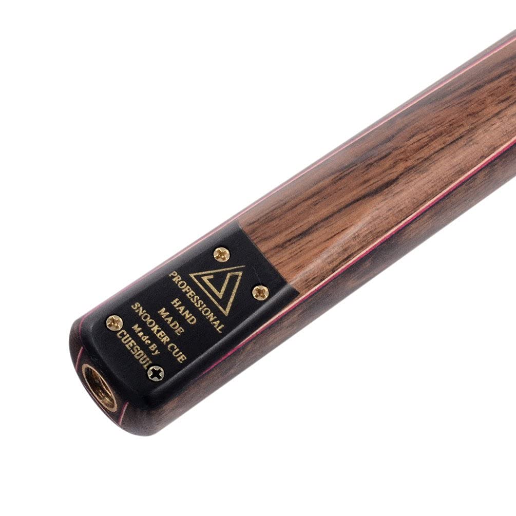 Cuesoul Handmade Piece Snooker Cue Black Cue Case Extension Cue 57", Rosewood, 3/4 + + (CSSC012)