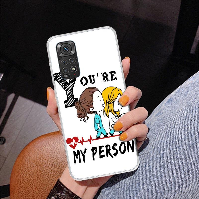 Greys Anatomy Person Phnoe Case for Phnoe Case for Xiaomi Redmi Note 15 14 14S 13 Pro Plus 12 12S 11S 11E 10S 10 11T 5G Unique C