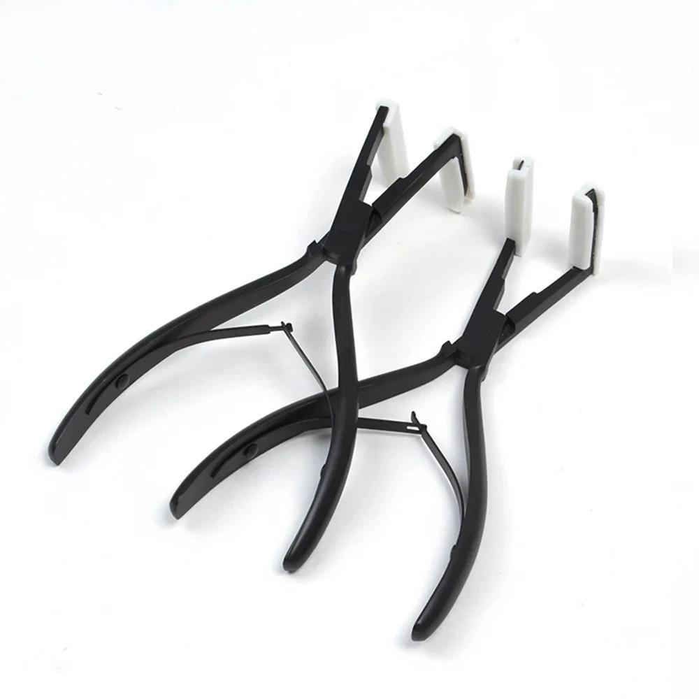 Boymia Pro Tape Extensions Press Plier Stainless Steel Multi-Functional Hair Tools Ergonomic Design 4.5cm Deck Shape