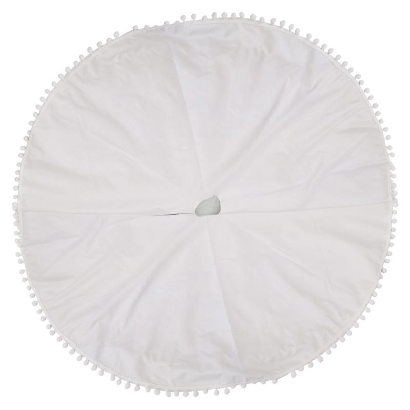 

Christmas Tree Skirt With Decorative Washable Polyester Base Bottom Apron Perfect For Seasonal Parties 1 белый