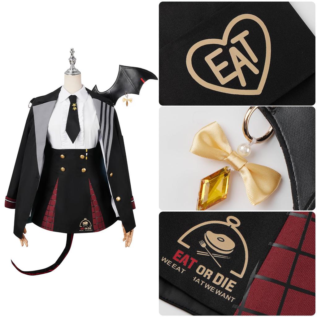 Kurodate Haruna Uniform Kurodate Haruna Combat Haruna High School Halloween JK Cultural School Festival [AwwwCos] 10-Piece Set, Uniform, Cosplay,