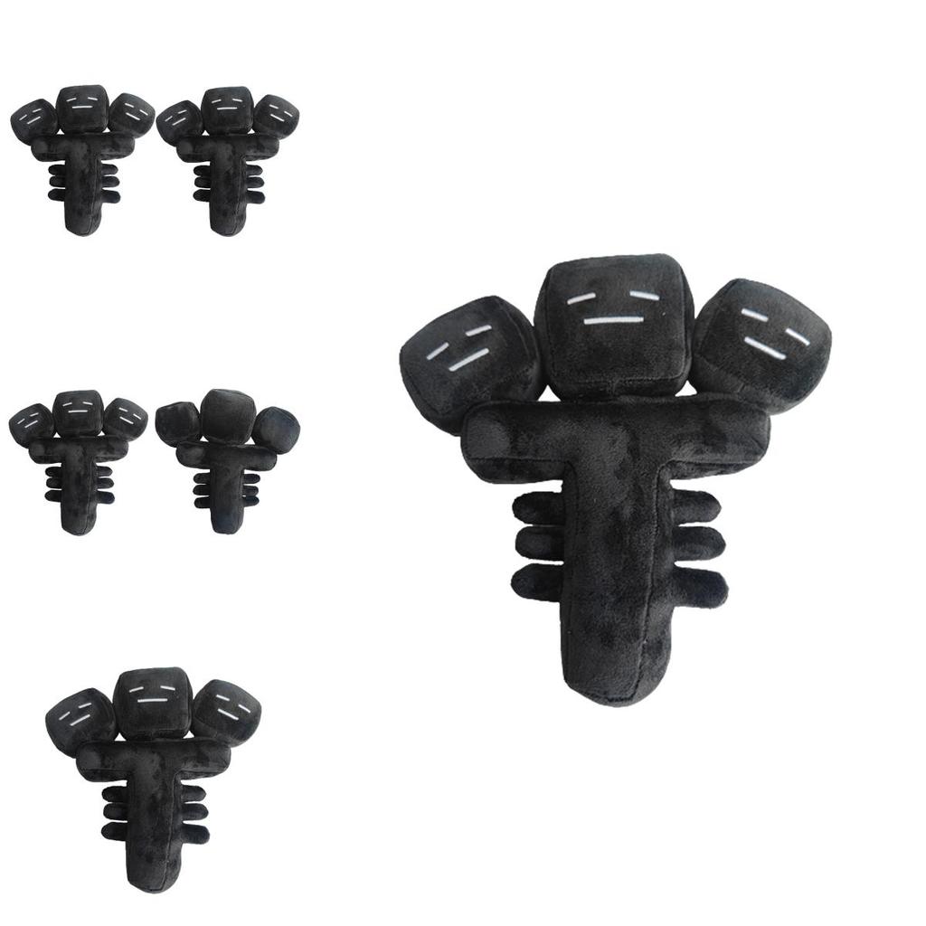 Game Black Three-headed Monster Plush Stuffed Toy Perfect Children's Gift And Room Decoration