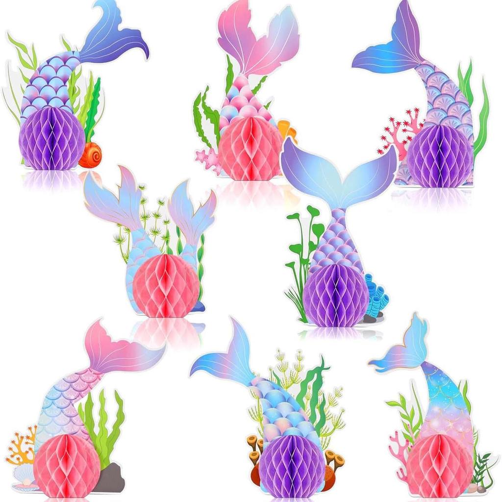 Blue Ocean Sky Tassel Ribbon Flag - Western Summer Theme Crepe Decoration