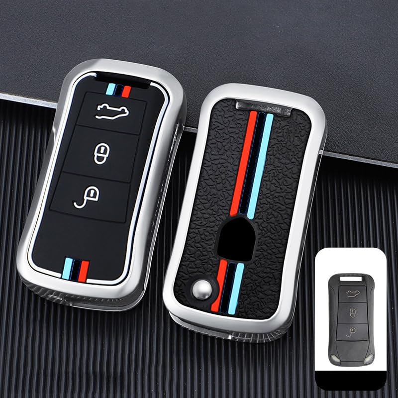 Porsche Dedicated Key Case, Key Cover, Key Holder, Compatible with Porsche Cayenne, 1st Generation,