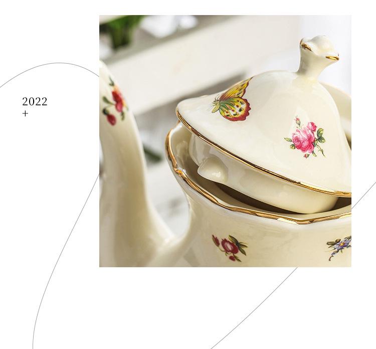 Vintage Ceramic Tea Set: British & French Style Coffee Cup and Saucer