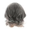 Short Curly Silver-gray Wig with Side Bangs Natural Looking Fluffy Halloween Costume Party Men Women Short