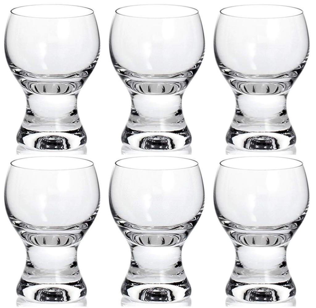 Bohemian Glass Gina Cold Sake Shot Glasses, Set of 6, Dishwasher Safe, Crystallex