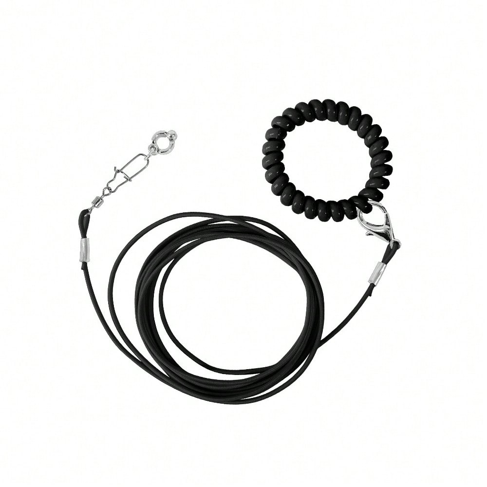 

Модная веревка для выпуска птиц с кольцом на ногу и карабином-лобстером, подходит для ежедневных прогулок на свежем воздухе с вашими любимыми птицами M чёрный