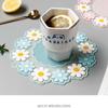 Silicone Dining Table Placemat Coaster Kitchen Accessories Cup Mat Bar Mug Flowers Drink Pads