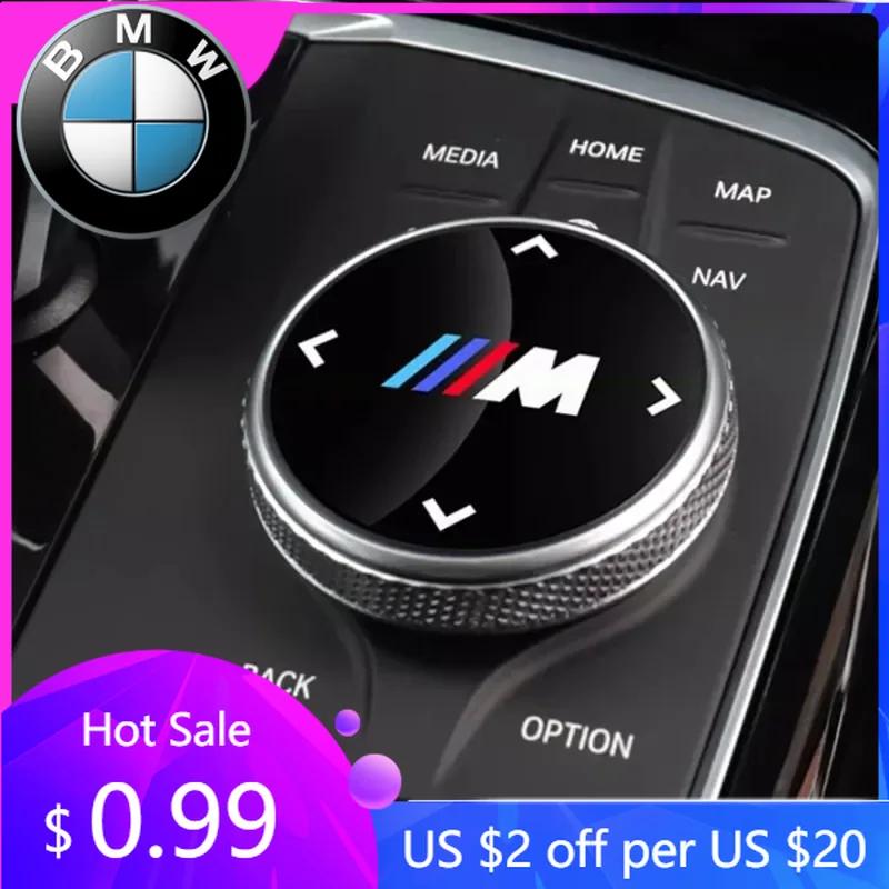 BAGC4 2026 Car Sticker PC Car Multimedia Button Cover Large Knob Sticker For BMW F31 F30 F10 F11 E70 F25 F01 F02 F26 F23 F45 G01 G30 G