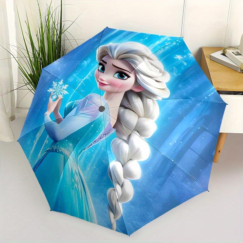 

Elsa, Snowflake Automatic Opening and Closing Umbrella, Compact Travel Umbrella, Lightweight and Portable, Suitable for Beach Commuting Busi
