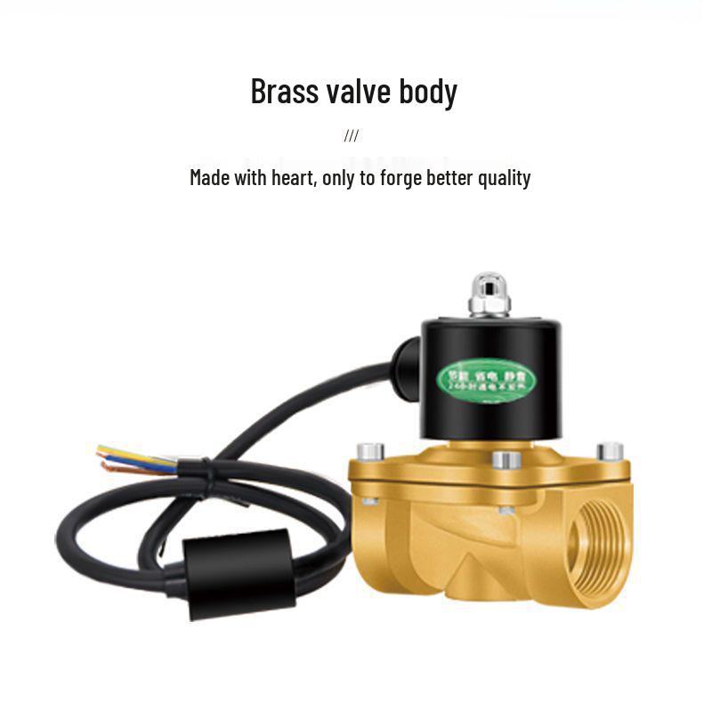 Elektryczny zawór elektromagnetyczny - 1 cal, 4 punkty, normalnie zamknięty, 12V/24V/220V Sterowanie wodą i odpływem