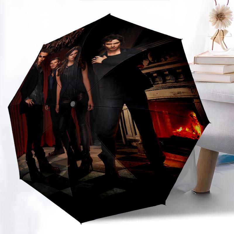 Moonlit Secrets Shadows Folding umbrella Suitable for all seasons Umbrella travel Three folds Umbrella
