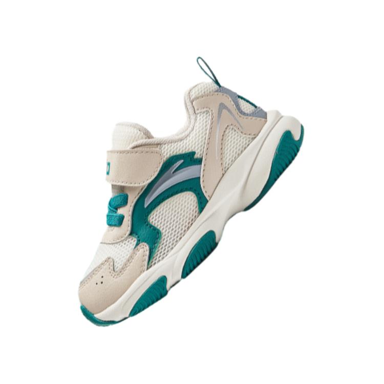 Anta Kids Synthetic Leather Comfortable Non-Slip Wear-Resistant Low-Top Walking Shoes Baby Shoes White A12430003-2