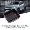 Car Armrest Storage Box for Toyota Hilux 2015- Center Console Organizer Tray