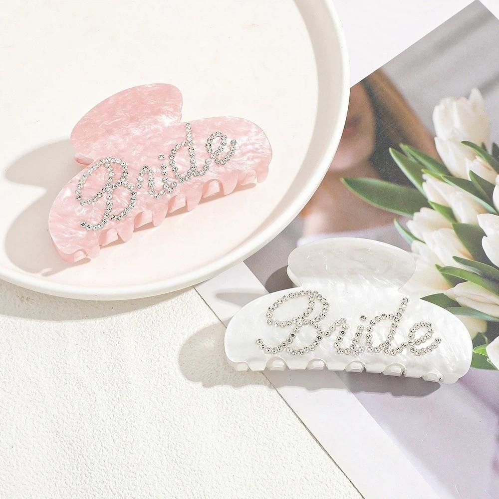 Bridal Shower Decoration Bride Letter Hair Claws Hair Claw Clips Party Supplies