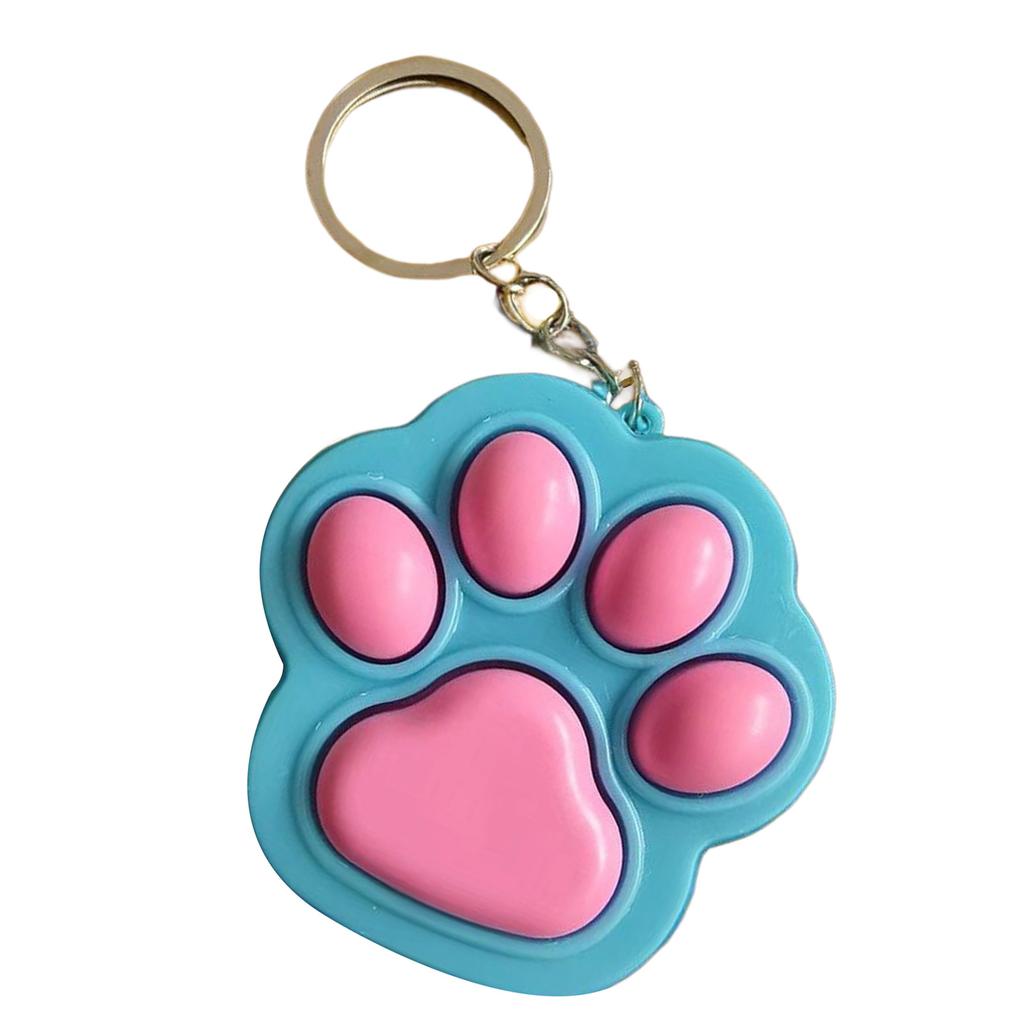 Lovely Claw Shape Stress Relief Keychain Portable Cat Paw Keyring for Anxiety Office Travel Accessories