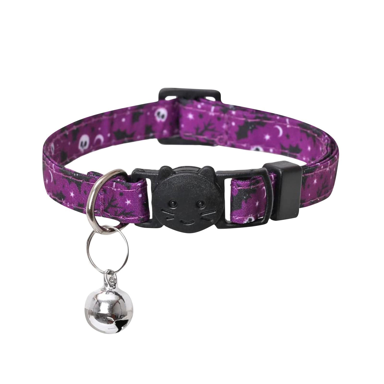 

Ошейник для питомца, ошейник-бантик на праздник привидений, ошейник для собак с праздничным принтом, ошейник для кошек на Хэллоуин One Size фиолетовый