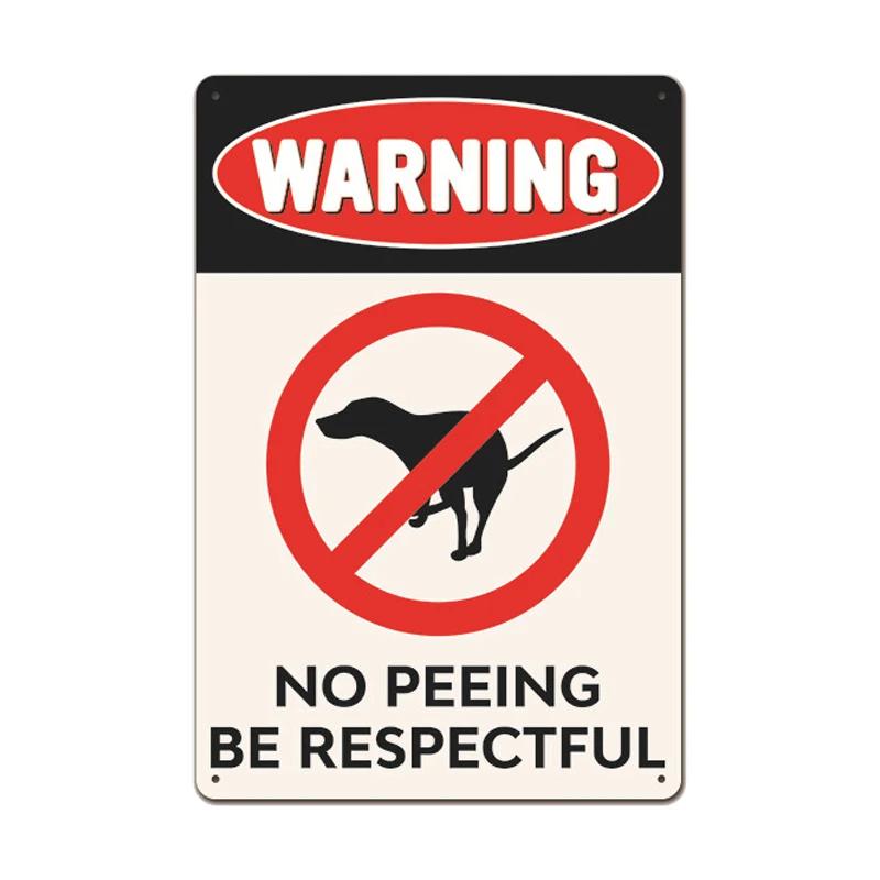 Dog Metal Tin Signs Vintage Poster Beware of Dog Retro Tin Plates Wall Stickers for Garden Family House Door Decoration
