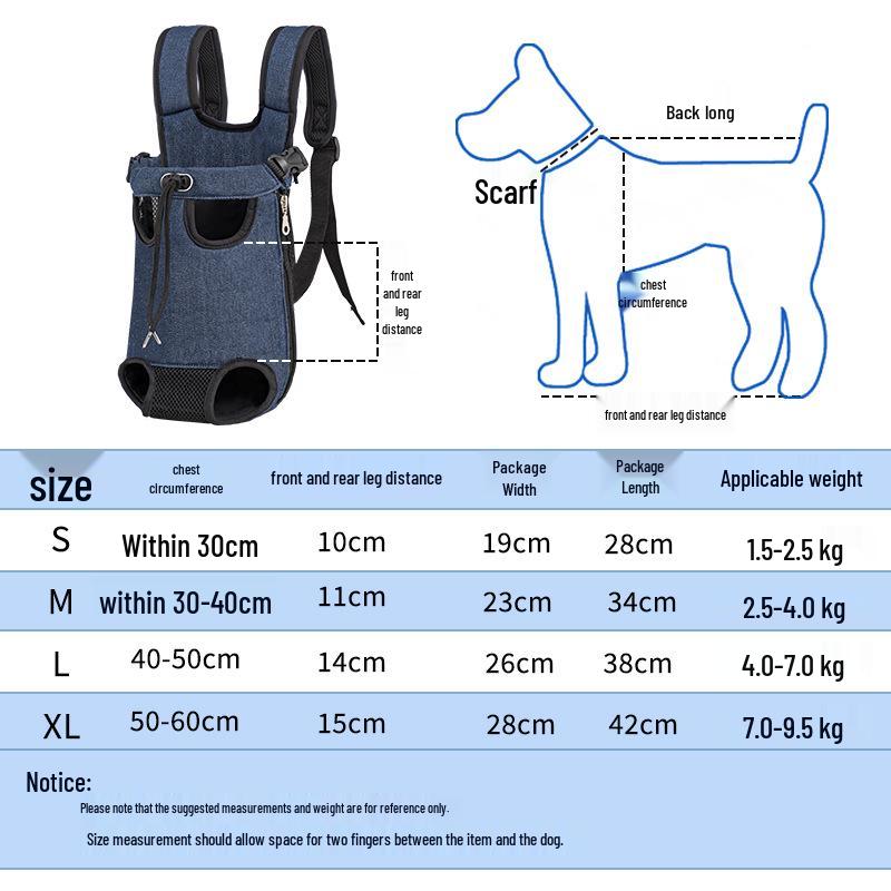 Portable Double Shoulder Pet Backpack - Oxford Cloth for Cats & Dogs