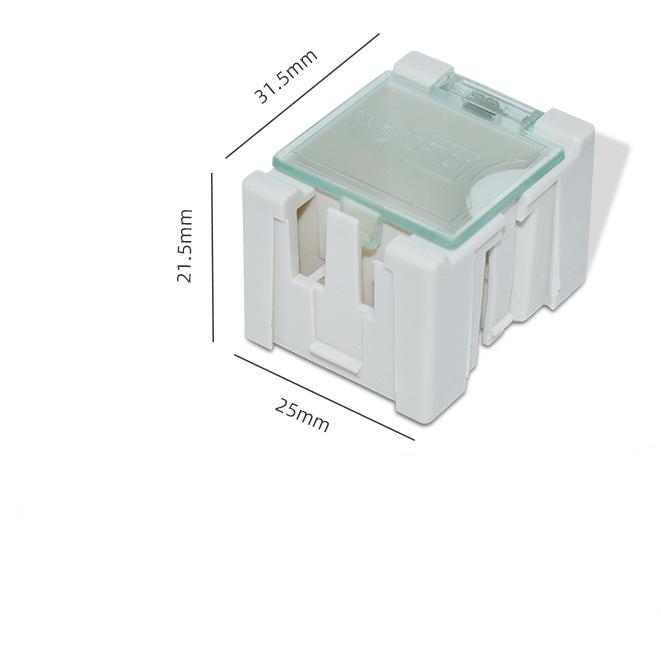 

2 шт. мини-красочные квадратные украшения можно склеить, коробка для хранения, серьги/бусины/чипсы/контейнер для хранения бриллиантов для маникюра, артефакт, мелкие детали, патч-коробка S 2pcs белый