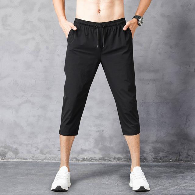 Pantaloncini da Uomo in Seta Ghiaccio ad Asciugatura Rapida Ampi a Tubo Dritto Estivi da Giovane Ragazzo Oversize Esterni Medi