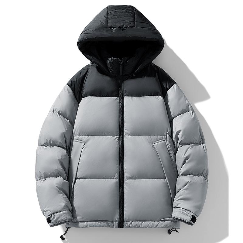 

Белый пуховик из утиного пуха мужской парный зимний с капюшоном ветрозащитный теплый утолщенный куртка-пуховик модная универсальная куртка 3XL
