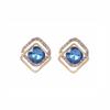 S925 Sterling Silver Korean Zircon & Blue Diamond Stud Earrings - Elegant & Trendy Women's Fashion
