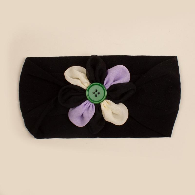 New Children's Nylon Elastic Headband, Baby Candy-colored Flower Headscarf, Summer Thin Baby Hair Accessories