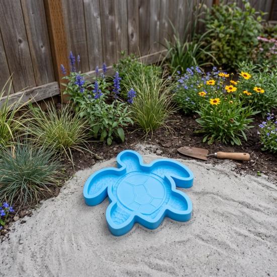 Easy DIY Paving Molds Reusable Sea Turtle Stepping Stone Mold for Garden Art, Oceans Theme Concrete Personalized Outdoor Gift Gardeners Paver