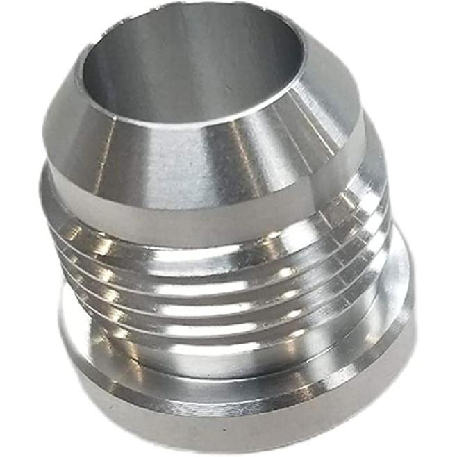 Riloer Aufschweiß-Nippel 12AN Schlauchanschlussnippel Schweißbares Aluminium JIC 12 an Bördelgewinde Kraftstofföl-Adapterfitting