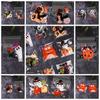 100PCS Pumpkin Halloween Biscuit Gift Bag Self-adhesive Halloween Plastic Candy Pouch   Birthday