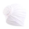 Women Turbans Hat Flower Knot Pre-Tied Twisted Braid Headwear Elastic Solid Color Handmade Bandanas For Women Gifts