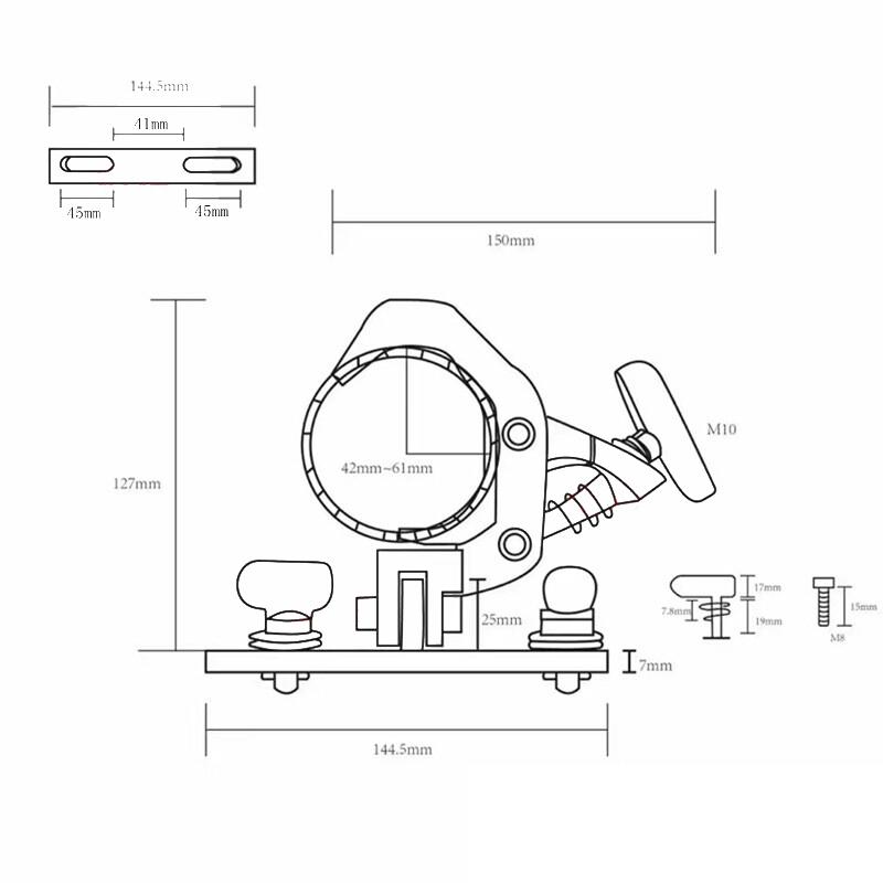 Folding Clamp For Led Moving Head Light Metal Truss Mount Hooks Stage Fast Lock Fold Clamp For 230W 5R 7R 200W 230W 260W 280W