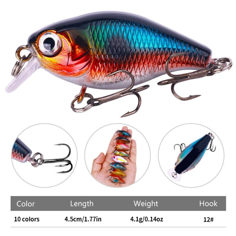 Lure Bait Floating Rock Small Fathead4.5cm4gBionic Bait Non-Air Force Freshwater and Saltwater Universal Bass and Mandarin Fish