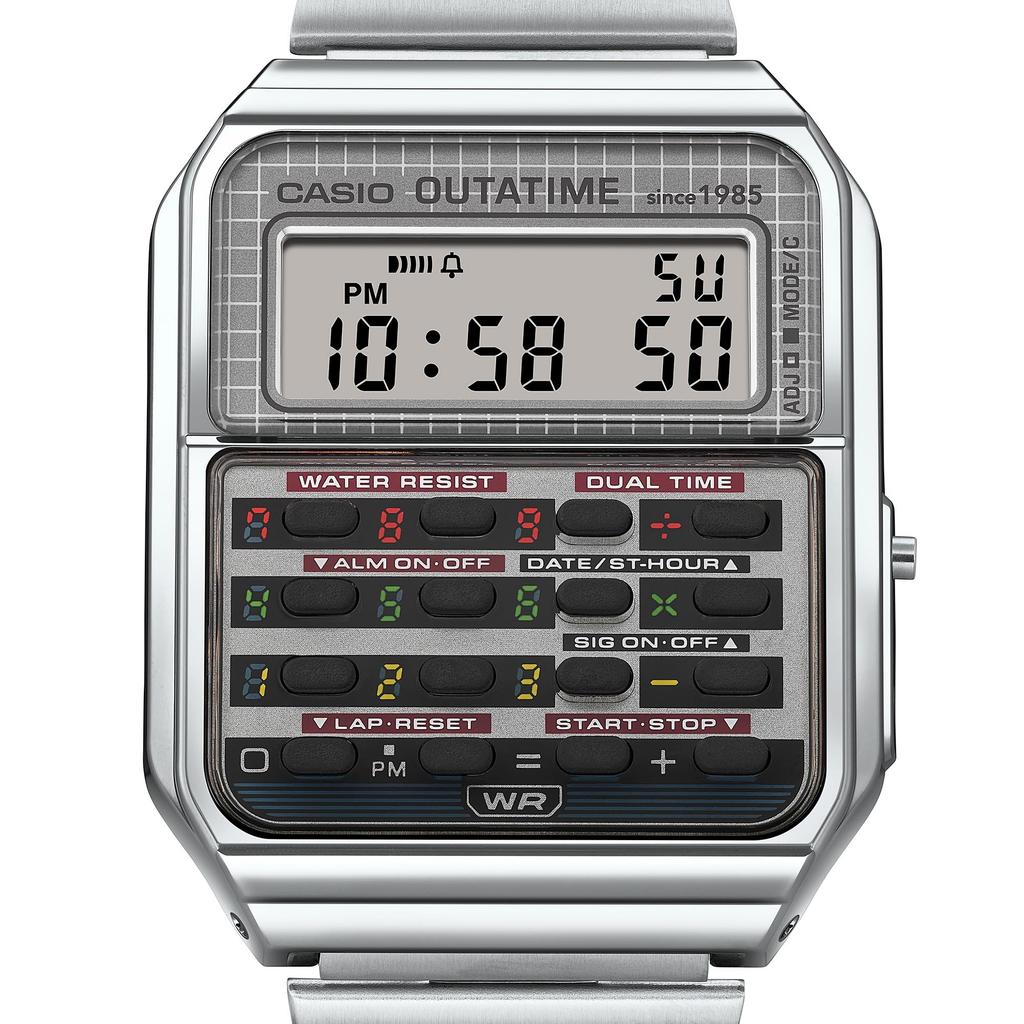Casio Classic Back To the Future Collaboration Model Silver Watch CA-500WEBF-1AJR Men's