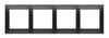 4-gang PREMIUM Frame IP20 / IP44, Matt Black Simon54