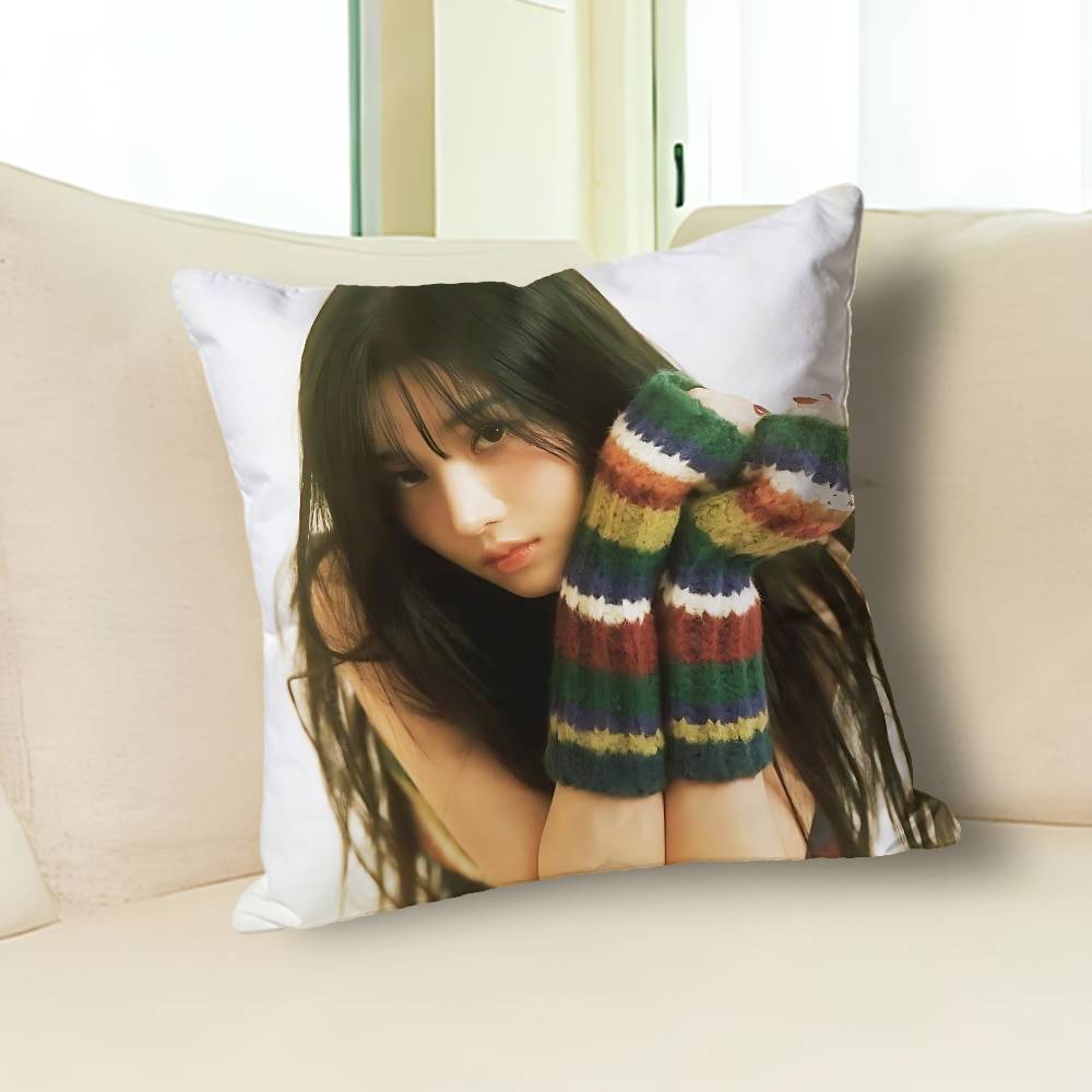 K-Kwons Singer E-Eun-B-Bi Anime Celebrity Merchandise All-Match Printed Pillow Case Sofa Car Office Room Decoration Protector