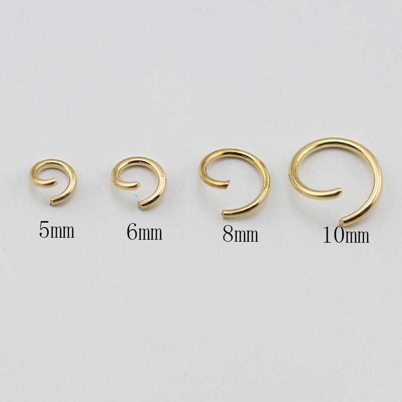 100g Packung: Eisenplattiert Weiß, Silber, Gold, KC Gold Offene Biegeringe für DIY Schmuck