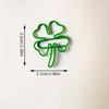 25pcs Cute INS Green Four-leaf Clover Paperclips Lovely Scrapbook Decor Binder Clip Office Document Bill Binding School Supplies